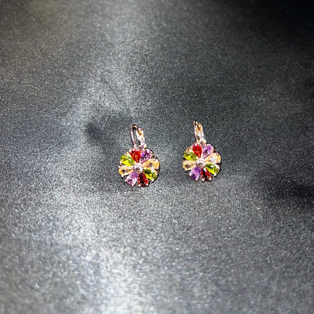 Mixed colors flower earrings